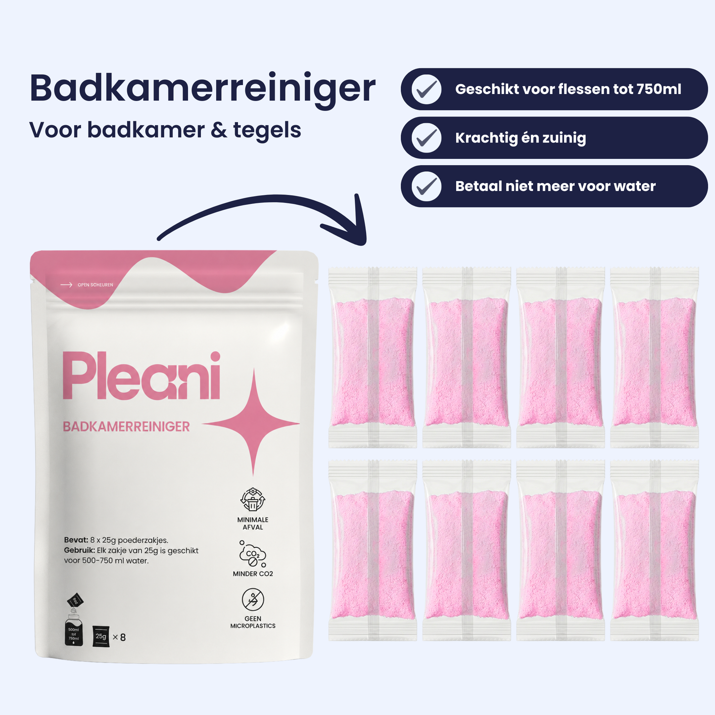 Badkamerreiniger Schoonmaakpoeder 8-pack