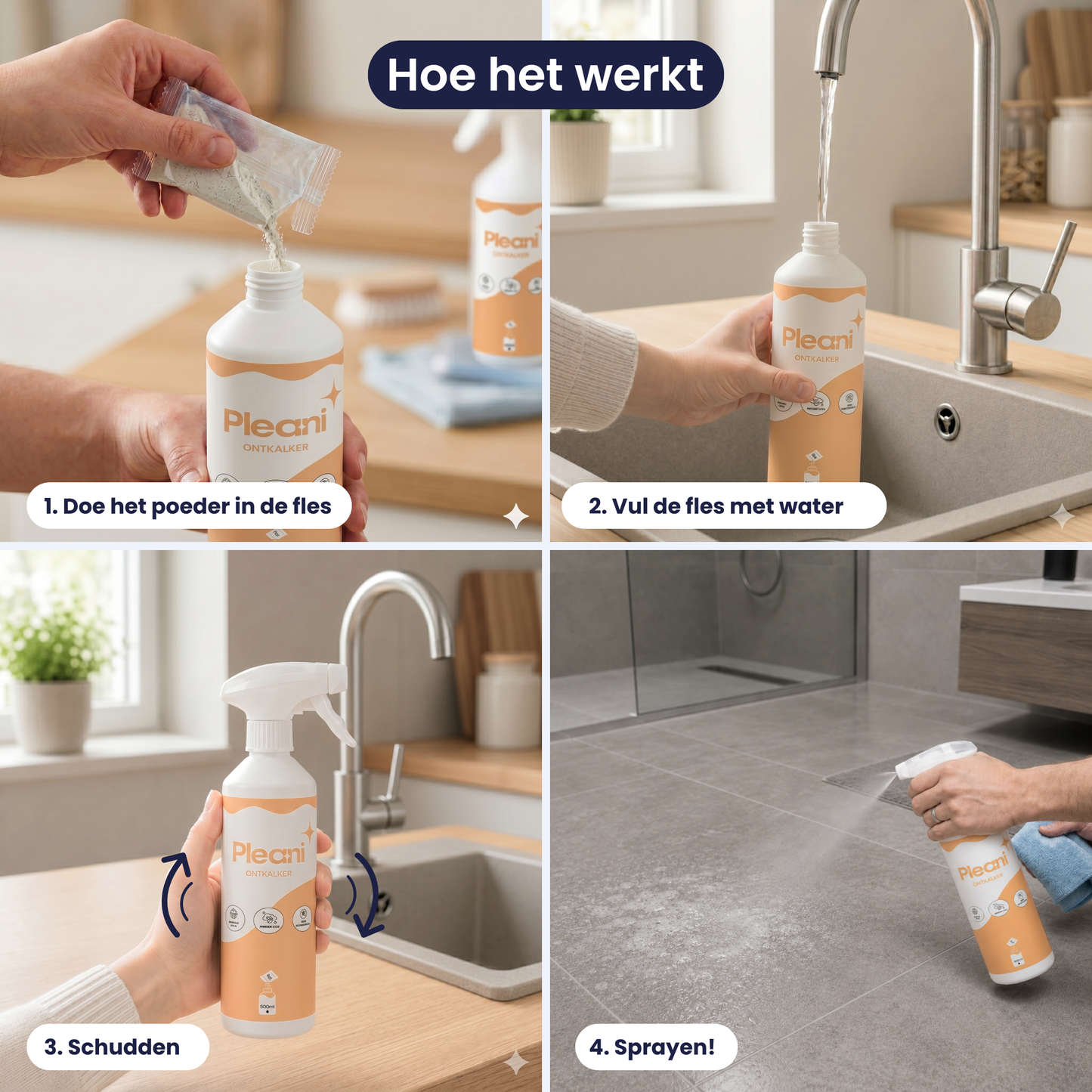 Ontkalker Schoonmaakpoeder 2-pack