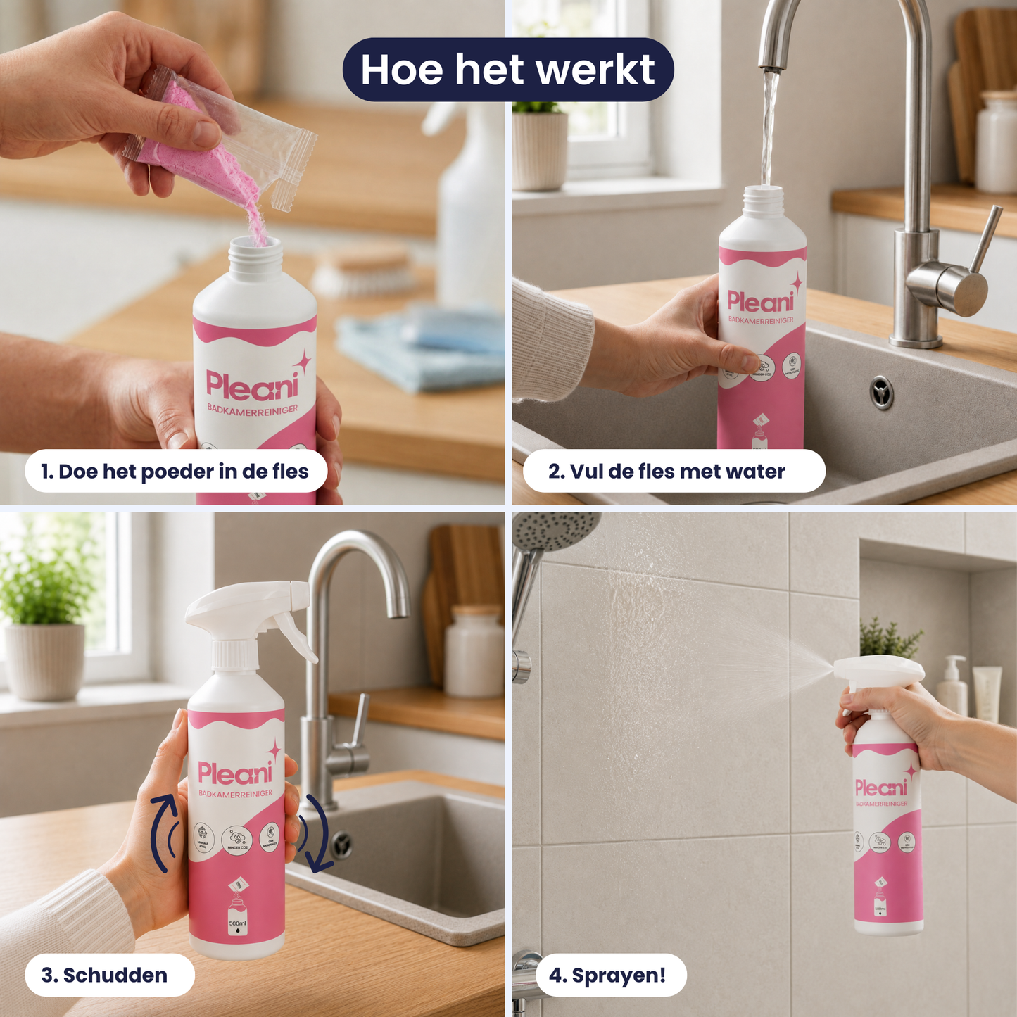 Badkamerreiniger Schoonmaakpoeder 8-pack
