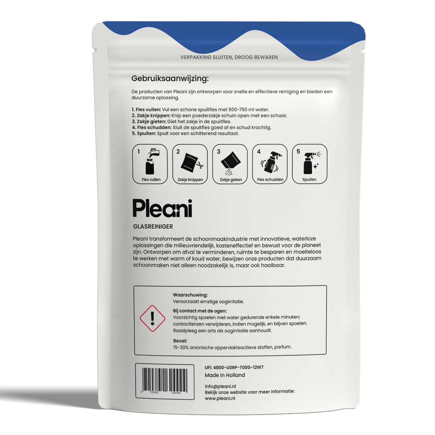 Glasreiniger Schoonmaakpoeder - Starterset