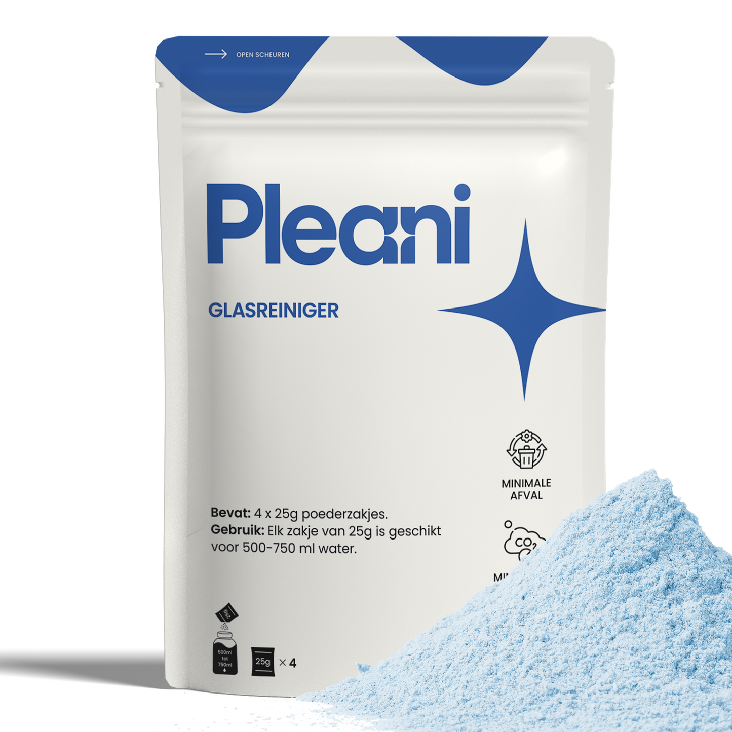Glasreiniger Schoonmaakpoeder 4-pack