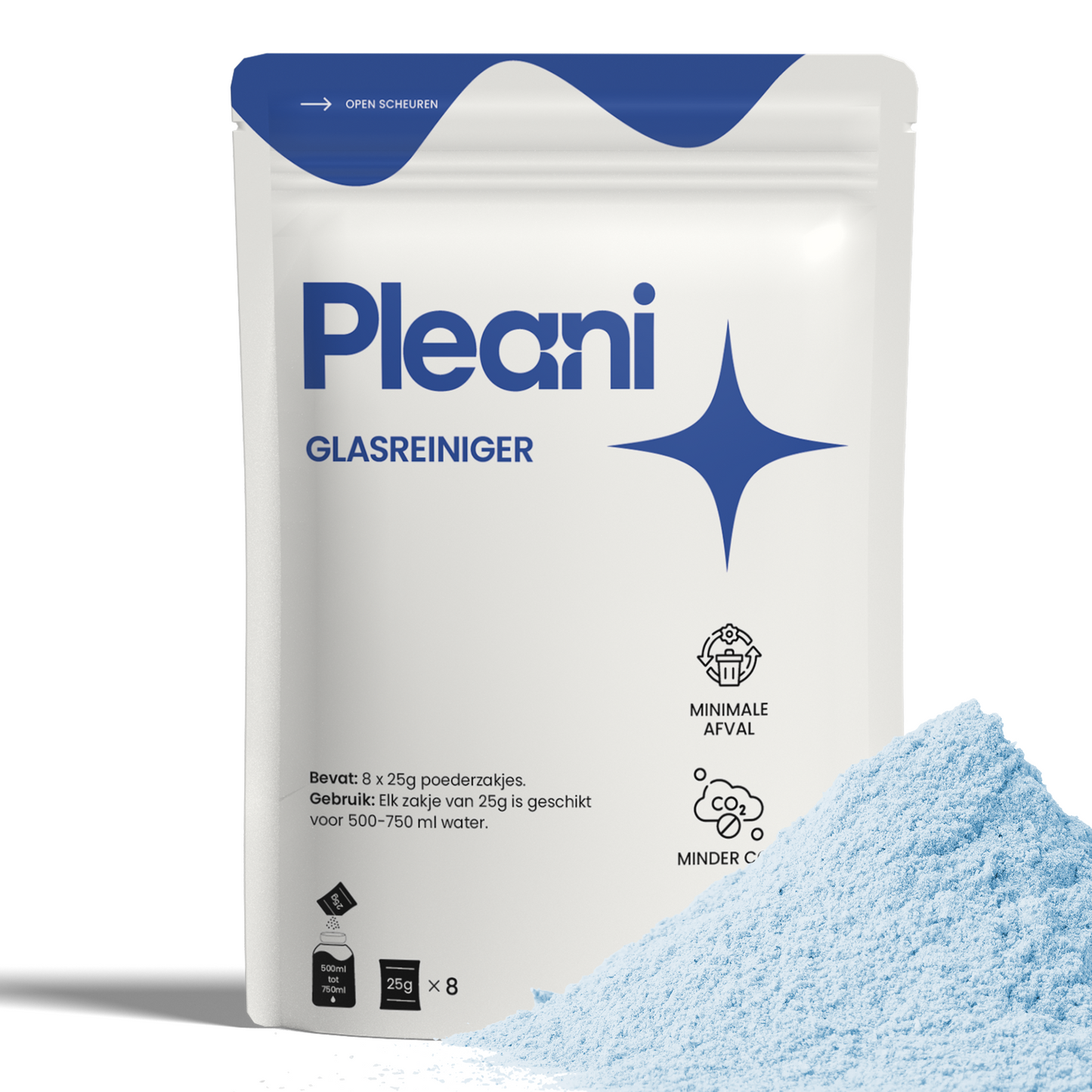 Glasreiniger Schoonmaakpoeder 8-pack