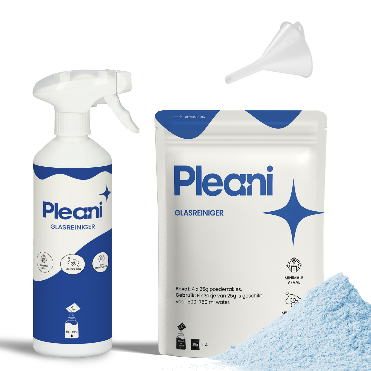 Glasreiniger Schoonmaakpoeder - Starterset