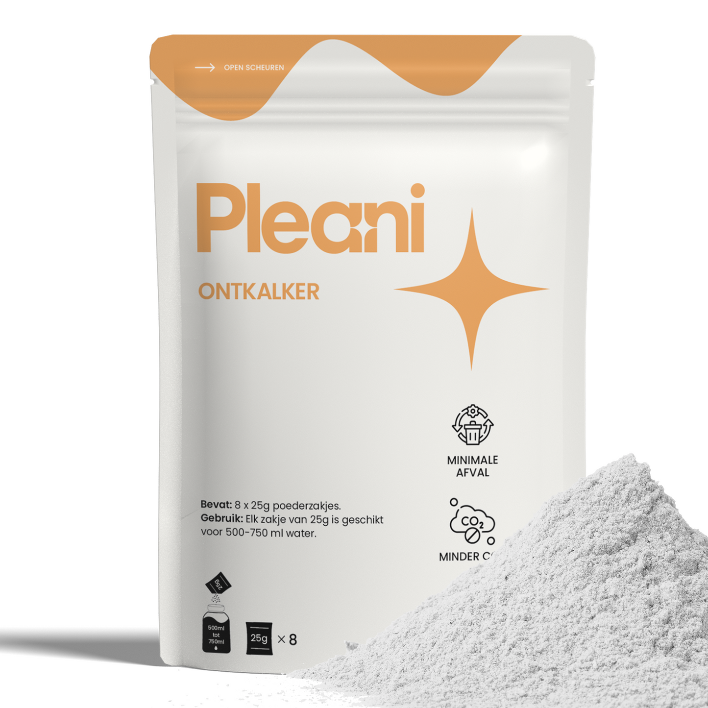 Ontkalker Schoonmaakpoeder 8-pack